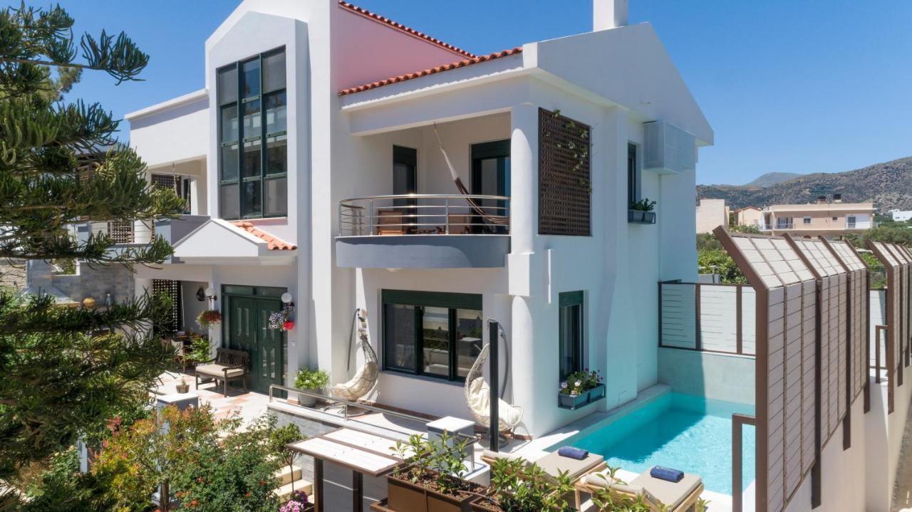 Paradisos Luxury Villas Next To Beach Koutsouras Bagian luar foto