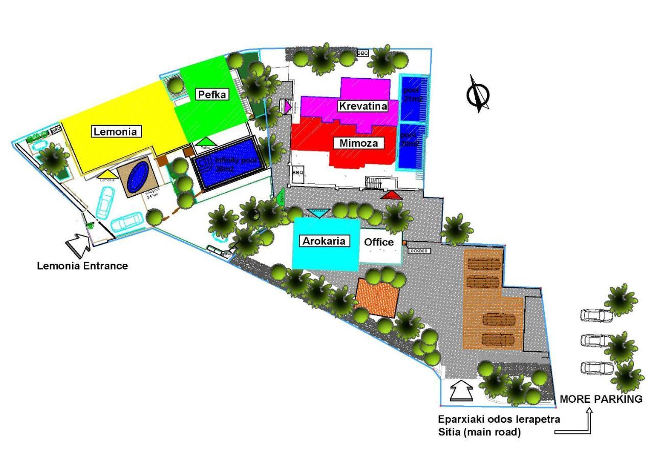 Paradisos Luxury Villas Next To Beach Koutsouras Bagian luar foto