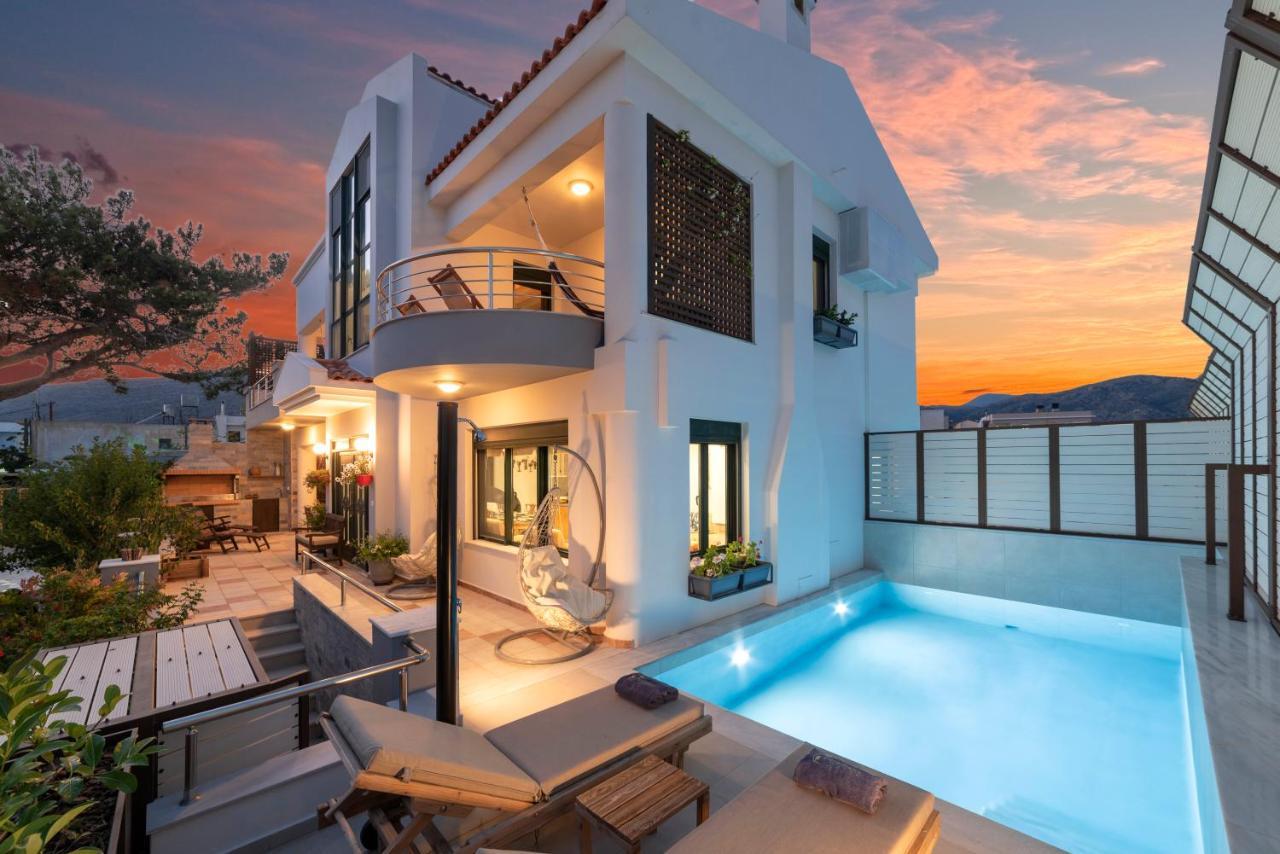 Paradisos Luxury Villas Next To Beach Koutsouras Bagian luar foto