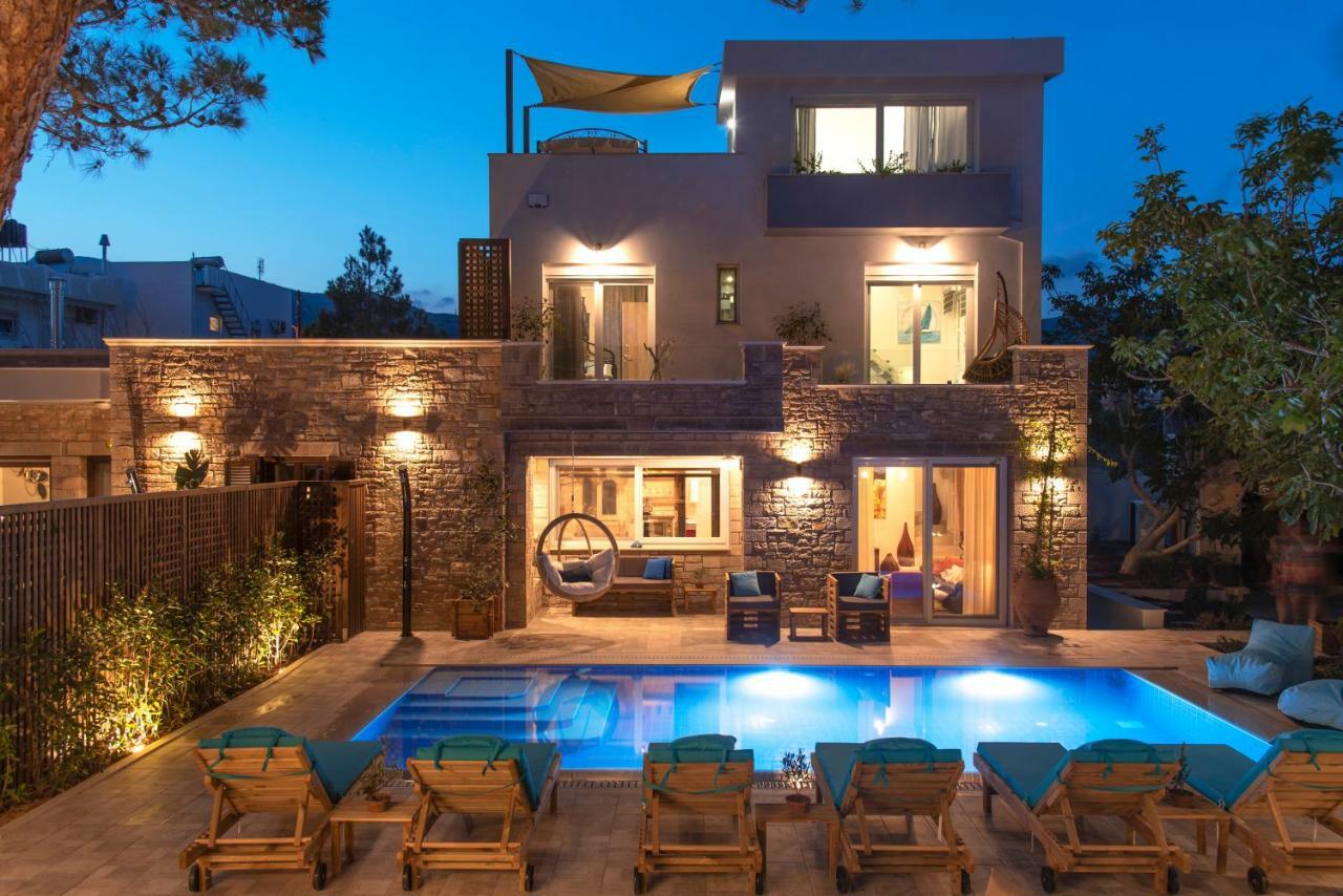 Paradisos Luxury Villas Next To Beach Koutsouras Bagian luar foto