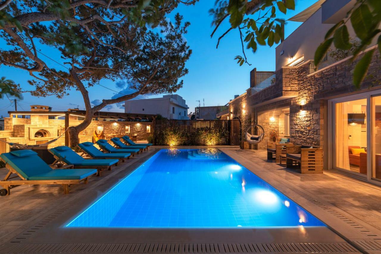 Paradisos Luxury Villas Next To Beach Koutsouras Bagian luar foto