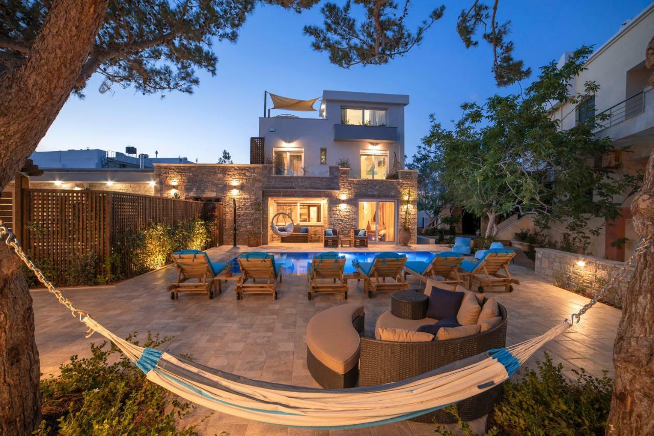 Paradisos Luxury Villas Next To Beach Koutsouras Bagian luar foto